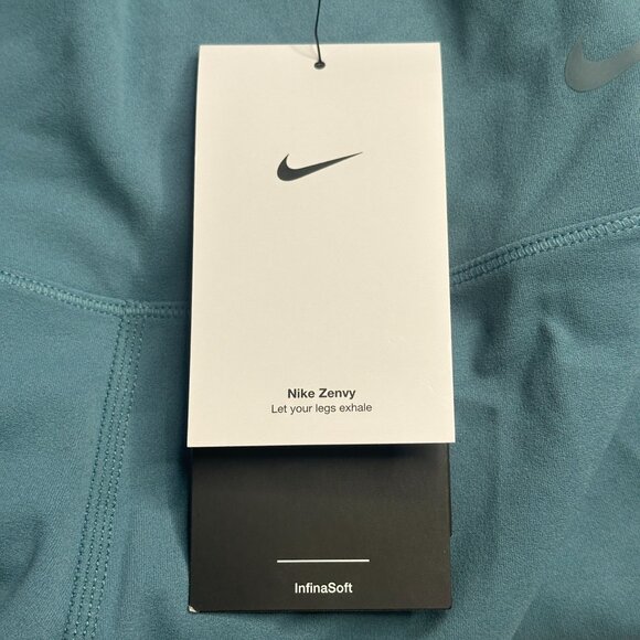 NWT Nike Zenvy Womens Training High-Rise 8" Shorts Size Medium (Teal) DQ6003-006 - Picture 12 of 16